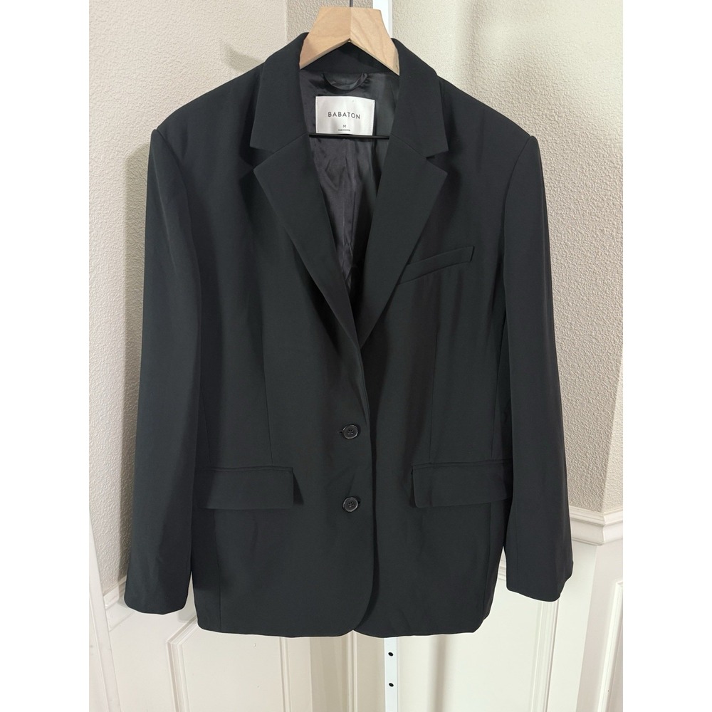 Babaton Aritzia Black Two Button Blazer Jacket Womens Size Small Suit Coat